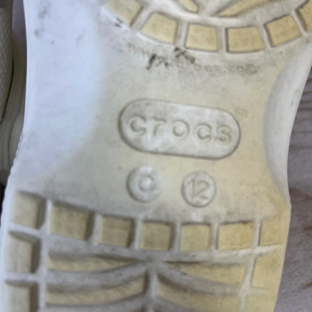 Kids White Crocs Classic‎ Clog Size C12 Comfort Water Shoes Beach Garden Casual